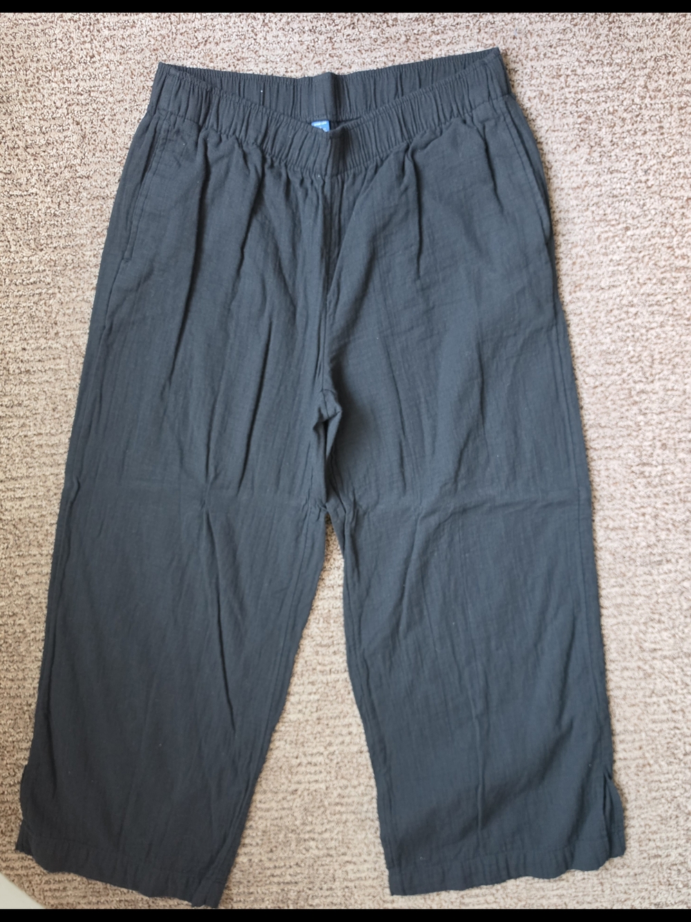 Old Navy Black Wide-Leg Elastic-Waist Pants